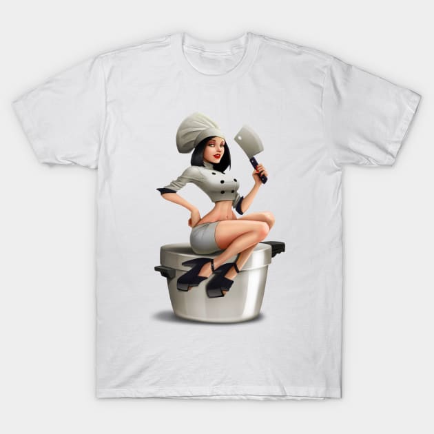 Pinup cook T-Shirt by mauriciomorali